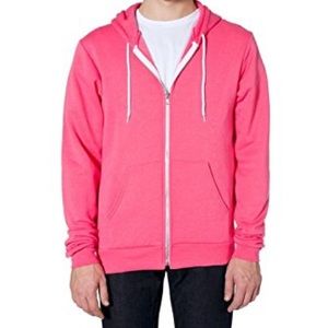 NEW UNISEX American Apparel Flex Fleece Zip Hoodie